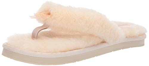 UGG Female Fluff Flip Flop III Slipper, Natural, 6 (UK)