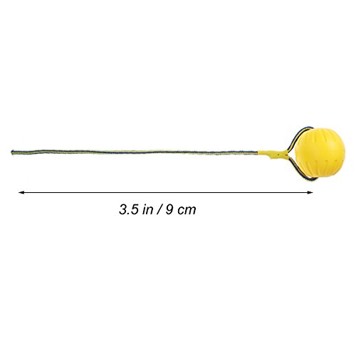 UKCOCO Pelota de Juguete para Perros, Mascotas Pelota de EVA con Cuerda, Pelota de Interactivos Juguete con Cuerda para Morder para Perros (Amarillo)