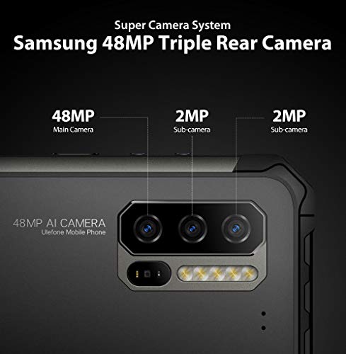 Ulefone Armor 7【2020】 Móvil Resistente,Helio P90 Octa Core 8GB RAM + 128GB ROM, Android 10 IP68 Robusto Teléfono,Cámara 48MP, Pantalla FHD+ 6.3’’, Batería 5500mAh, Carga Inalámbrica Qi 10W, NFC GPS