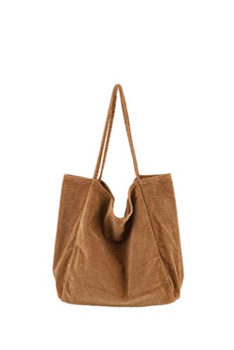 Ulisty Mujer Grande Pana Bolso de Mano Retro Bolsa de Hombro Casual Bolsa de la Compra Moda Bolso marrón
