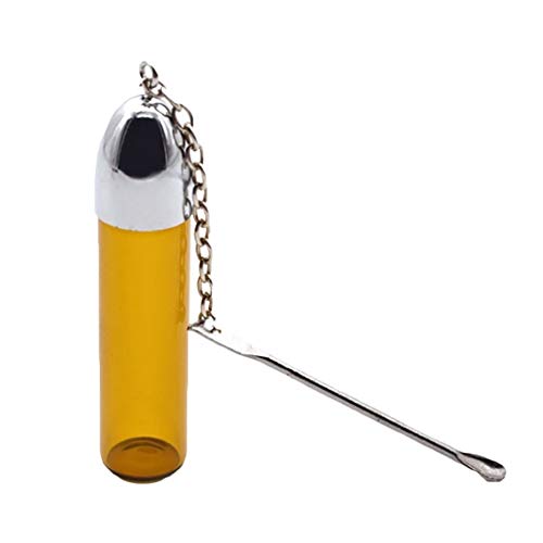 ulofpc Metal Snuff Bottle 36MM Metal Pipe Glass Kit Botella de Snuff Almacenamiento Color de la botella Color al azar
