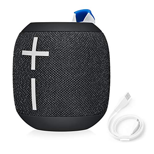 Ultimate Ears Wonderbooms 2 Altavoz Inalámbrico, Graves Profundos, Sonido Envolvente de 360°, Impermeable, Conexión de 2 Altavoces para Sonido Potente, Batería de 13 h, color Negro