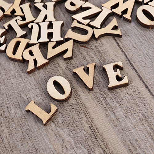 ultnice 50 unidades Madera letras Alfabeto Madera Recorte Discos para patchwork pantalla Decor
