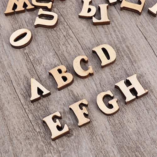 ultnice 50 unidades Madera letras Alfabeto Madera Recorte Discos para patchwork pantalla Decor