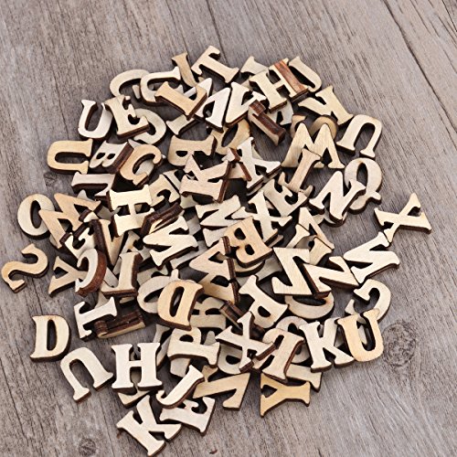 ultnice 50 unidades Madera letras Alfabeto Madera Recorte Discos para patchwork pantalla Decor