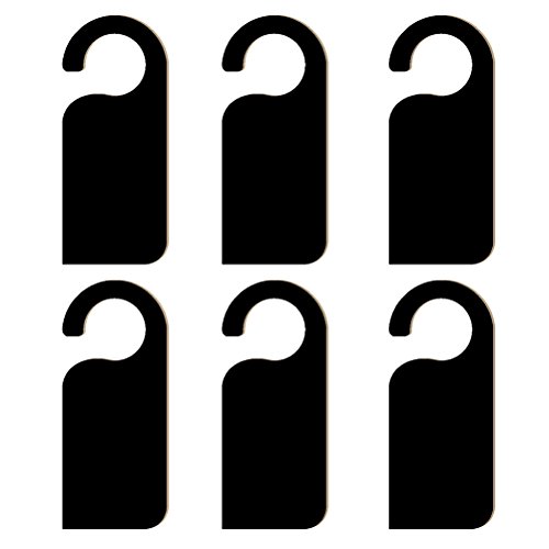 ULTNICE 6 Unids Puerta de Madera Signo Percha Puerta de Advertencia Etiqueta Mini Mensaje Pizarra Puerta de Hotel Signo Colgante