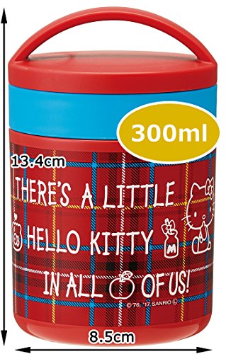 Ultra-lightweight and compact thermal insulation cold delicatessen pot [KELLO KITTY RED TARTAN]