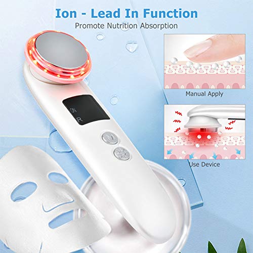 Ultrasonidos Instrumento De La Belleza Del Color Casa Cálida Luz De Iones Positivos Y Negativos Instrumento De Introducción De Vibraciones Cuidado Facial Instrumento De Masaje