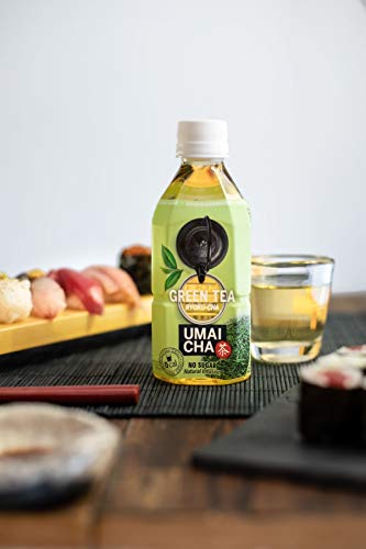 UMAICHA - Green Tea Ryokucha Japones 0 Cal, sin azucar ni edulcorantes - Infusión Natural de una Selección de Hojas de Té Verde - Pack de 24 x 350ml