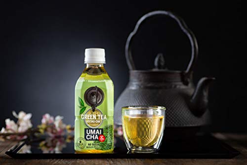 UMAICHA - Green Tea Ryokucha Japones 0 Cal, sin azucar ni edulcorantes - Infusión Natural de una Selección de Hojas de Té Verde - Pack de 24 x 350ml