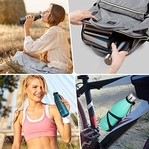 Umi. by Amazon - Botella Agua Acero Inoxidable, Termo 750ml, Sin BPA, Islamiento de Vacío de Doble Pared, Botellas Frío/Caliente, Reutilizable para Niños, Colegio, Sport, Bicicleta (Verde)