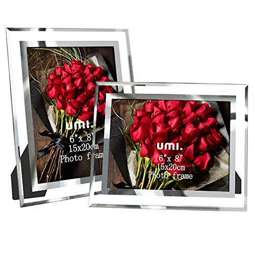 UMI. by Amazon Marcos de Fotos de Vidrio 15 x 20 cm para sobremesa, Pack de 2