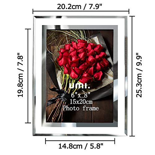 UMI. by Amazon Marcos de Fotos de Vidrio 15 x 20 cm para sobremesa, Pack de 2