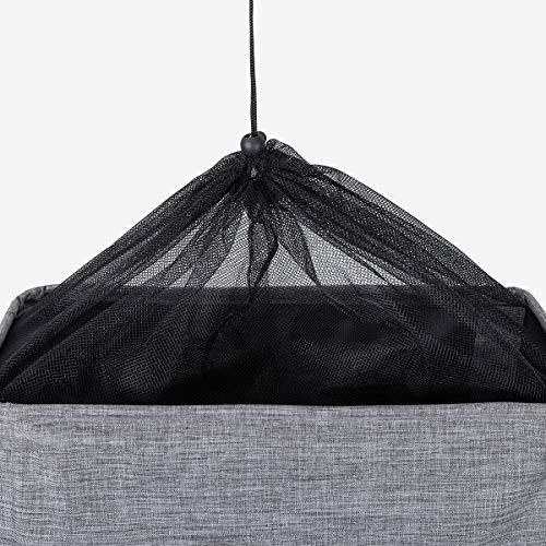 UMI Cesto de Ropa Rodante Grande con Ruedas Cesto de Ropa Delgado con Ventana Transparente Cesto de Ropa Sucia Alta Cesto de Almacenamiento de Ropa Delgada Gris