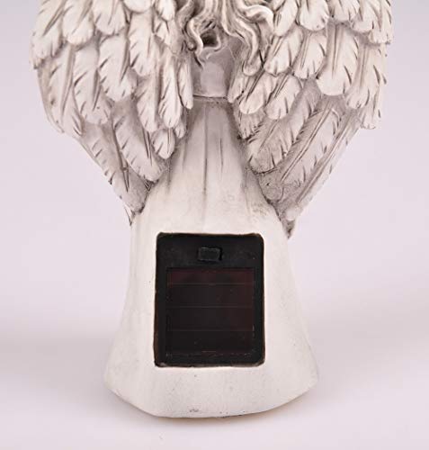 Unbekannt Solar Solar Decoración de Lápida Ángel de la Guarda de Dekoengel Figura de Ángel LED Tumba de Decoración