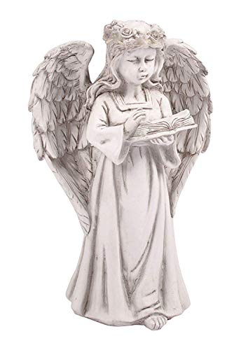 Unbekannt Solar Solar Decoración de Lápida Ángel de la Guarda de Dekoengel Figura de Ángel LED Tumba de Decoración