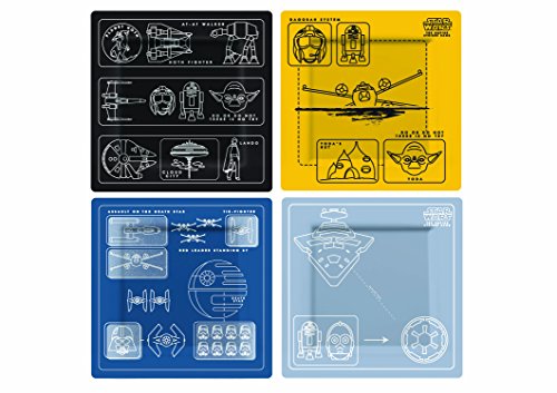 Underground Toys Platos de Naves Star Wars, Multicolor, 21x3x21 cm, 4 Unidades
