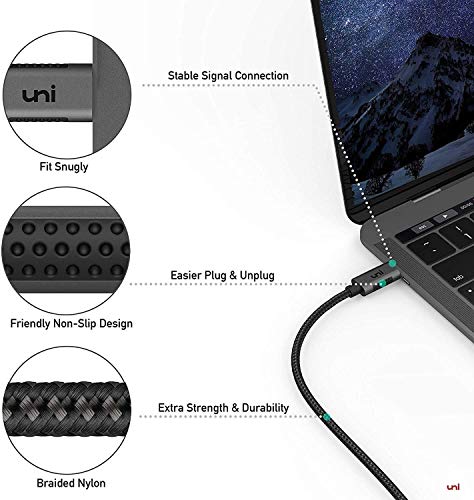 uni Cable USB C a DisplayPort (4K@60Hz), Cable Tipo C a DisplayPort (Compatible con Thunderbolt 3), Compatible con iPad Pro 2018, MacBook, Surface Pro 7, Galaxy S20, Note 10 y más, 1m