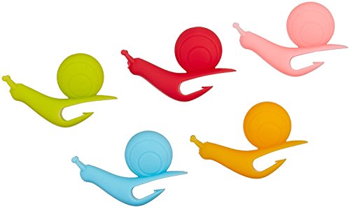 Unicoco 5 Piezas Clip de La Copa Silicona Mini Pinza de Vaso Fijar Bolsitas de Té