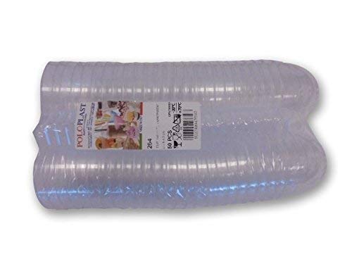 unidades 50 taza CC 200 de plástico Transparente para para Café, Capuchino y cioccolate con Mango taza Kristal Clear