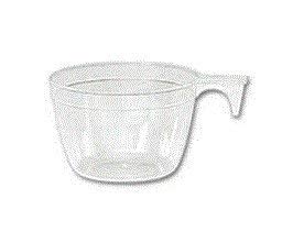 unidades 50 taza CC 200 de plástico Transparente para para Café, Capuchino y cioccolate con Mango taza Kristal Clear