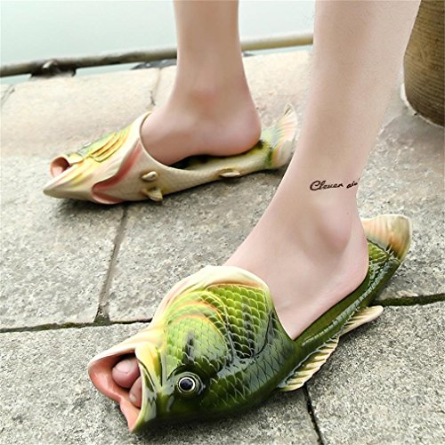 Uniqstore Sandalias Tricky Pescado Zapatillas de Estar por casa Creativas Pescado Estilo Playa Simulación Pez Playa Zapatillas Hombre, Color, Talla 42(China Size),42/43 EU