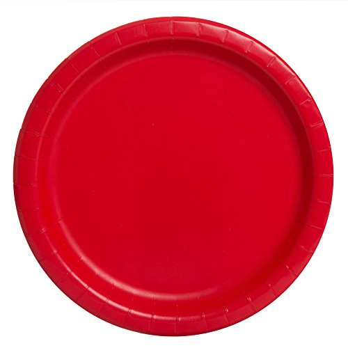 Unique Party 31453), Platos de Papel - 21.9 cm - Rojo - Paquete de 16