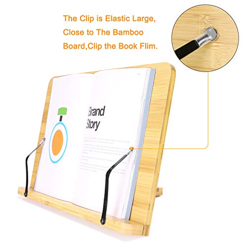 UNIQUEBELLA Soporte de Libro Lectura Atril Ajustable Plegable Estantes Escritorio Portátil para Leer Papeles (Plano, mediano)