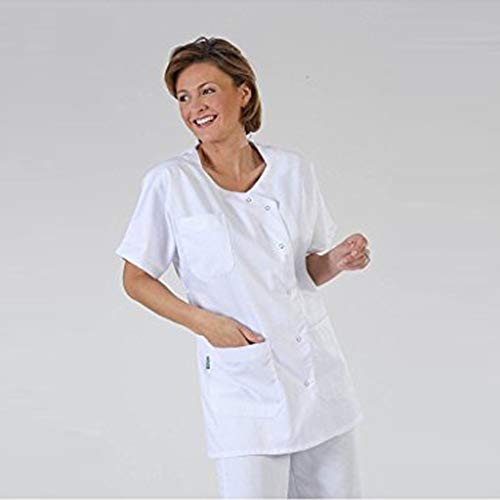 Unisex Ropa de Trabajo Técnico hospitalario Bata Blanca Blusa de Laboratorio