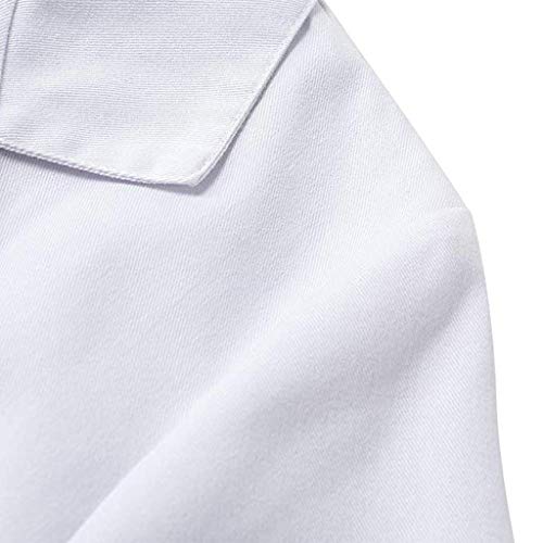 Unisex Ropa de Trabajo Técnico hospitalario Bata Blanca Blusa de Laboratorio