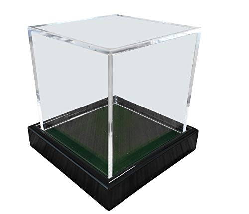 Universal acrílico Vitrina 10 x 10 x 10 cm/Showcase/Display Case/Vitrina con Terciopelo Verdes por Ejemplo para Pelota de Tenis, Béisbol, Pelota de Golf, Figuras, Modelos