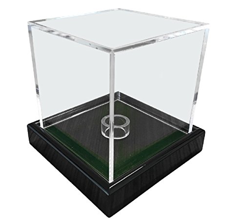 Universal acrílico Vitrina 10 x 10 x 10 cm/Showcase/Display Case/Vitrina con Terciopelo Verdes por Ejemplo para Pelota de Tenis, Béisbol, Pelota de Golf, Figuras, Modelos
