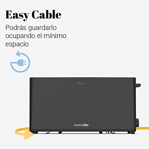UNIVERSALBLUE - Tostador Ranura Larga - Potencia 900W - 7 Niveles de Tostado