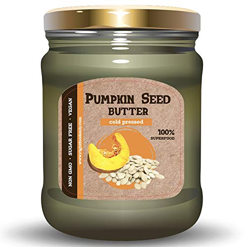 Unta de Mantequilla de Semilla de Calabaza 230gr - Sin OMG - RAW Sin Azúcar Agregada - Vegano - La Mejor Fuente de Proteína Vegana 100% Superalimento