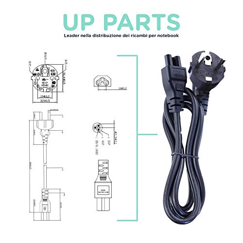 UP PARTS® NBP60 – Marca y Empresa Italiana – Fuente de alimentación 19,5 V 4,62 A 90 W 7,4 x 5,0 mm para DELL Latitude E5440