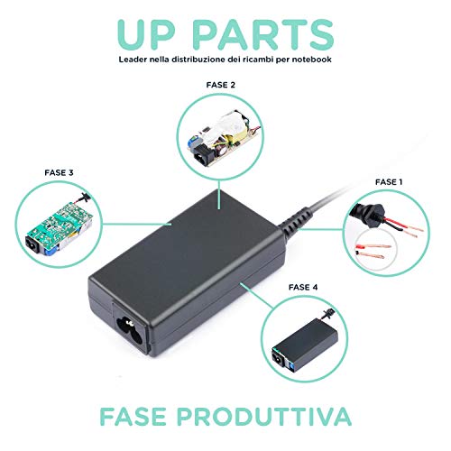 UP PARTS® NBP60 – Marca y Empresa Italiana – Fuente de alimentación 19,5 V 4,62 A 90 W 7,4 x 5,0 mm para DELL Latitude E5440
