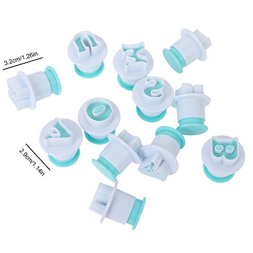 upain - Moldes para decoración de tartas con letras del alfabeto, 26 unidades, mini fondant, decoración de pasteles