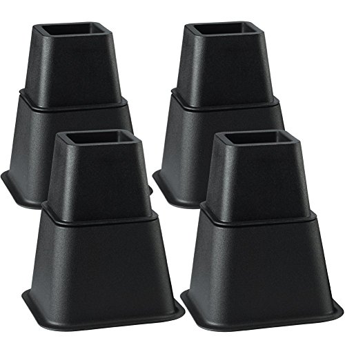 Uping Elevador de Muebles, Elevadores Ajustables para Camas, Mesas o Mobiliario, Agregue Altura de 7,5CM 15CM o 20,5CM (8 pack, negro)