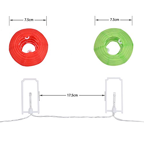Uping Guirnalda Luminosa LED, 20 Farolillos 3.6 m, Funciona Con Pilas, Decoración Exterior y Interior para Fiesta/Boda/Ceremonia/Jardín/Casa(Multicolor)