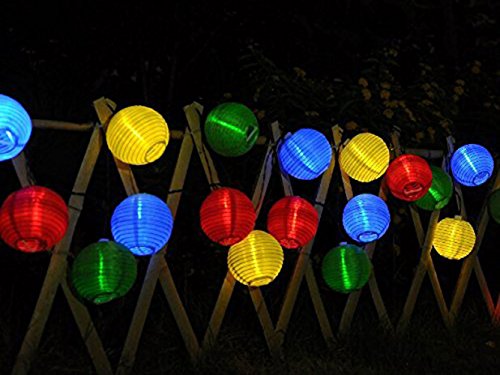 Uping Guirnalda Luminosa LED, 20 Farolillos 3.6 m, Funciona Con Pilas, Decoración Exterior y Interior para Fiesta/Boda/Ceremonia/Jardín/Casa(Multicolor)