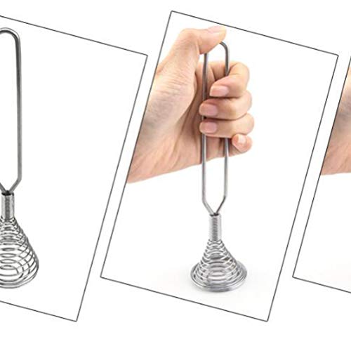 UPKOCH 2 Piezas Batidor de Huevo Manual de Acero Inoxidable Varillas de Batir Huevos Leches Repostería
