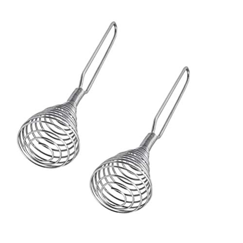UPKOCH 2 Piezas Batidor de Huevo Manual de Acero Inoxidable Varillas de Batir Huevos Leches Repostería
