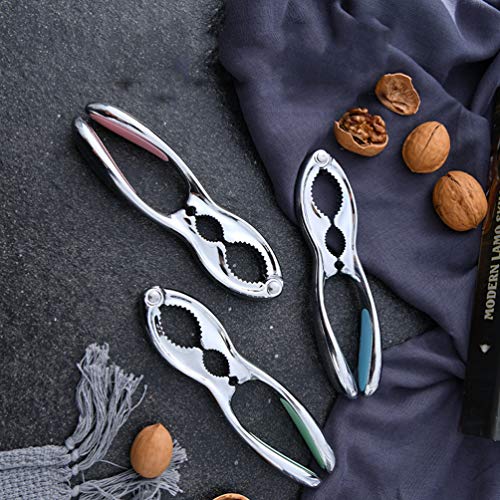 UPKOCH Cascanueces de acero galletas de avellanas para nueces y mariscos Nueces de nogal abridor Azul