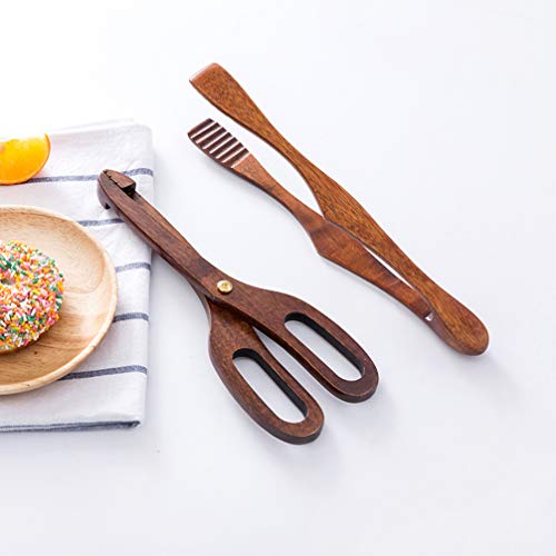 UPKOCH Pinzas para Servir de Madera Pinzas para Pan Pinzas para Tostadora Pinzas para Ensalada Pinzas para Cocinar para El Hogar Cocina Fiesta Buffet Catering