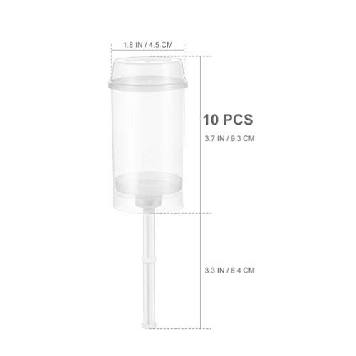 UPKOCH Push up Cake Pop Shooter recipientes de plástico para Pasteles Clear Push Pops con Tapas Base Palos Forma Redonda para Tienda de Cocina 20pcs