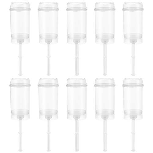 UPKOCH Push up Cake Pop Shooter recipientes de plástico para Pasteles Clear Push Pops con Tapas Base Palos Forma Redonda para Tienda de Cocina 20pcs