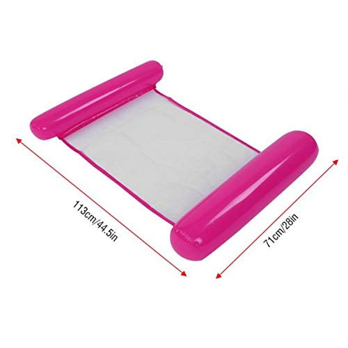 upstartech Silla Inflable de flotación de la Silla de la balsa del reclinable de la Hamaca de la Cama del Flotador del Agua para el Partido de la Piscina de la Playa con Bomba de Aire ,130 * 73 cm