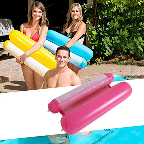 upstartech Silla Inflable de flotación de la Silla de la balsa del reclinable de la Hamaca de la Cama del Flotador del Agua para el Partido de la Piscina de la Playa con Bomba de Aire ,130 * 73 cm