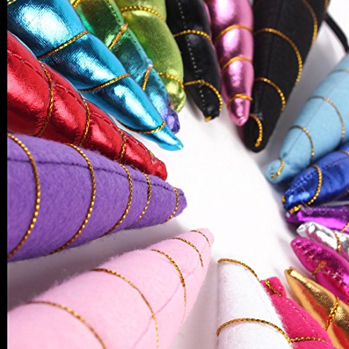 Upxiang - Diadema para niños y niñas, precioso diseño de cuerno de unicornio, para Halloween, Navidad y fiesta de cumpleaños, tocado decorativo