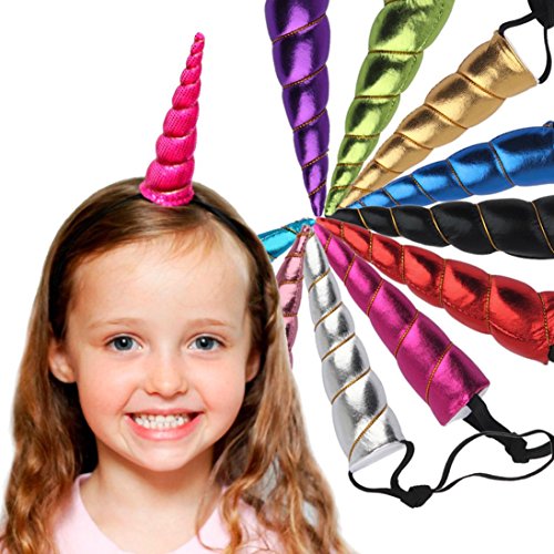 Upxiang - Diadema para niños y niñas, precioso diseño de cuerno de unicornio, para Halloween, Navidad y fiesta de cumpleaños, tocado decorativo